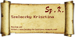 Szeleczky Krisztina névjegykártya